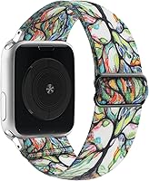 Vista 13 de Correa de reloj elástica ajustable compatible con Apple Watch de 1.49", 1.57", 1.61" (38 mm- 40 mm- 41 mm), pulsera elástica de nylon para mujer