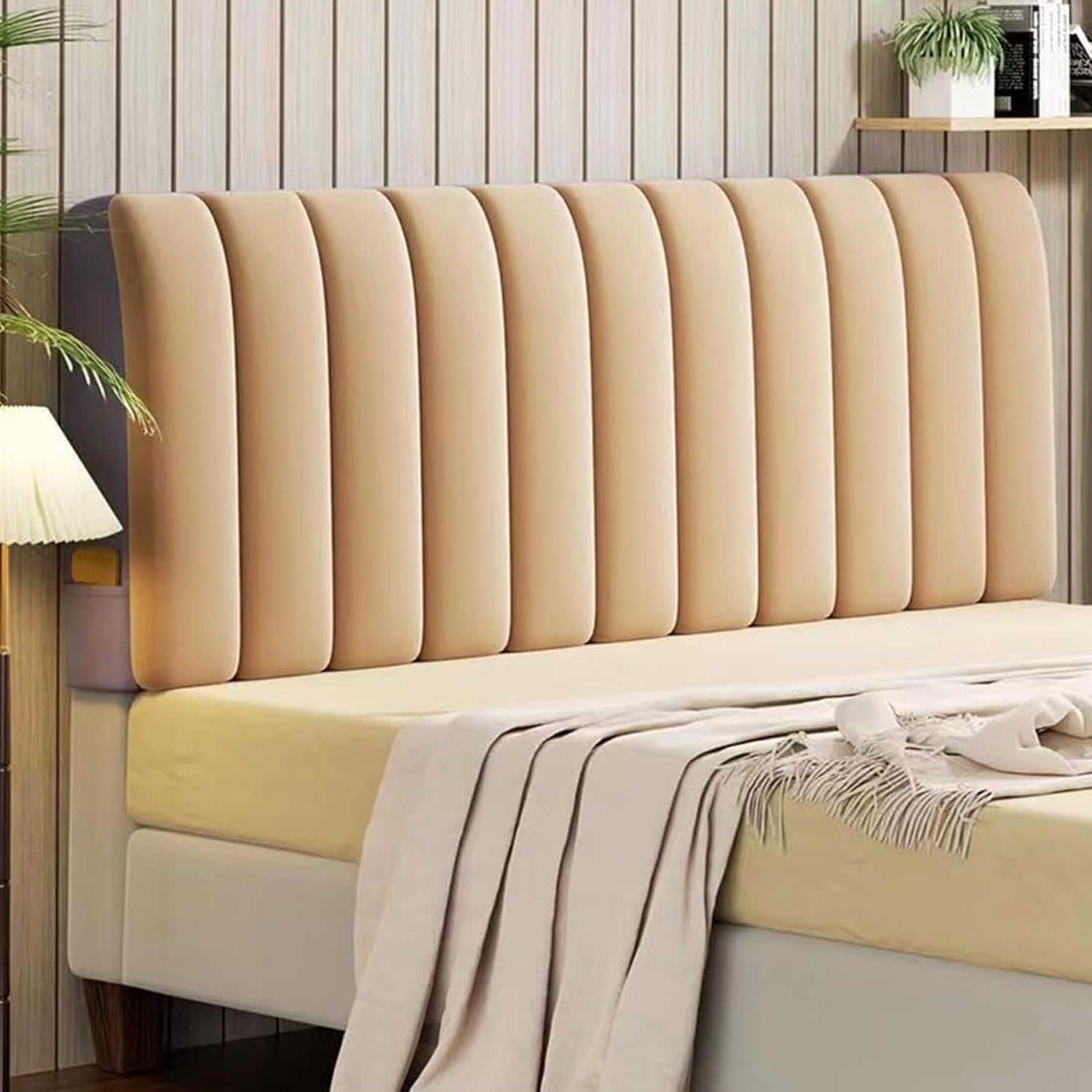 TAMNAN Bed Headboard Slipcover Cotton Quilted Bed Headboard