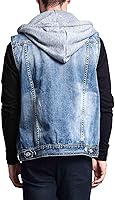 Vista 3 de Victorious Rocker Denim Jean Chaleco Chaqueta