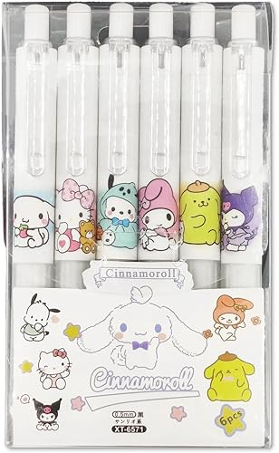 Miniatura 2 de Heartquakes 6 bolígrafos de anime, bonitos bolígrafos de gatito, bolígrafos negros de 0.020 in, suministros escolares kawaii, regalos de anime para