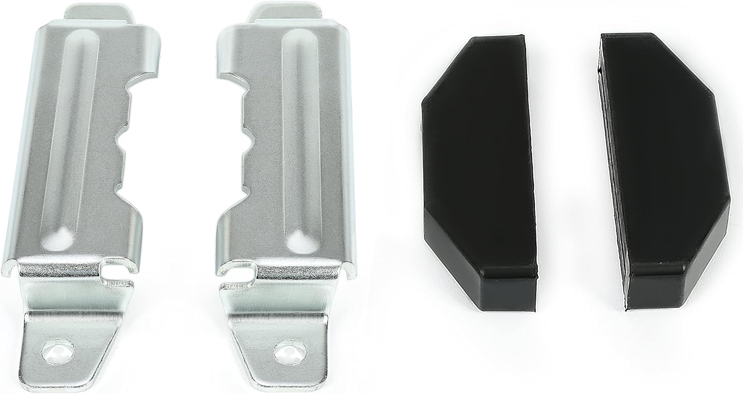 KUAFU Transmission Crossmember Mount Bracket & Insulator Compatible with 1964-1972 Pontiac GTO Lemans Skylark Monte Carlo Steel Pair Black & Silvery