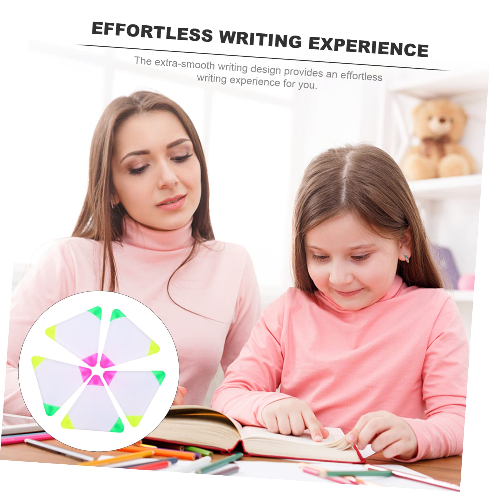 OSALADI 5 Sätze Textmarker Fluoreszierender Farbstift Textmarker Schreibstifte Fluoreszierende Zeichenstifte Dreiecksmarker Fluoreszierender Markierungsstift Farbige 5 Stück * 5