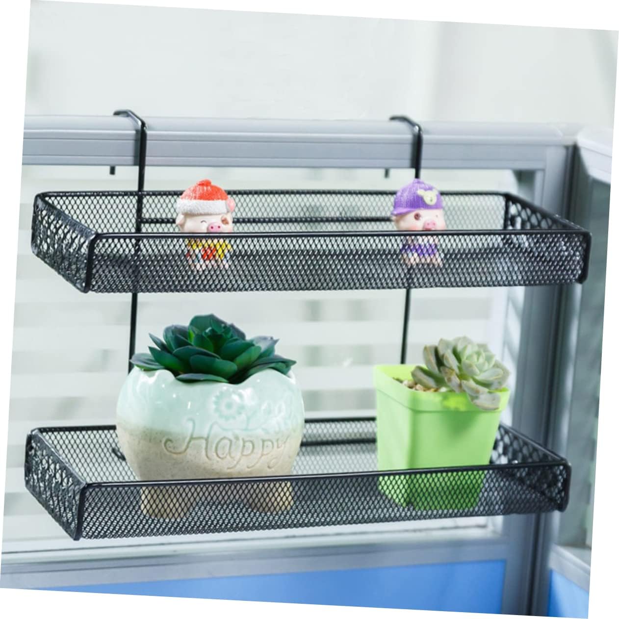 Indoor Hanging Rack Flower Pot Holder Outdoor Plant Stand Wall Hanging Desk Organizer Storage Rack Kitchen Storage Holder Sturdy Support