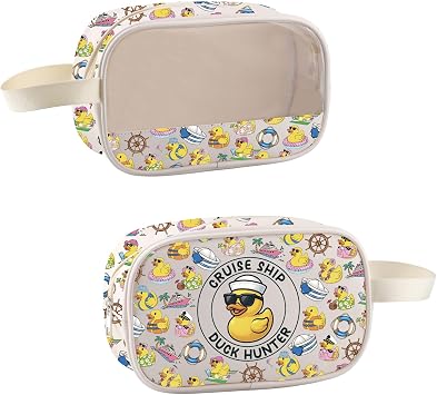 TSOTMO Cruise Ducks Zipper Pouch Cruise Vacation Gift Duck Hunter Nautical Cartoon Gift for Cruising Lovers Duck Hunter