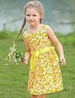 Vista 3 de Vestido de verano para niña, de algodón, con diseño floral