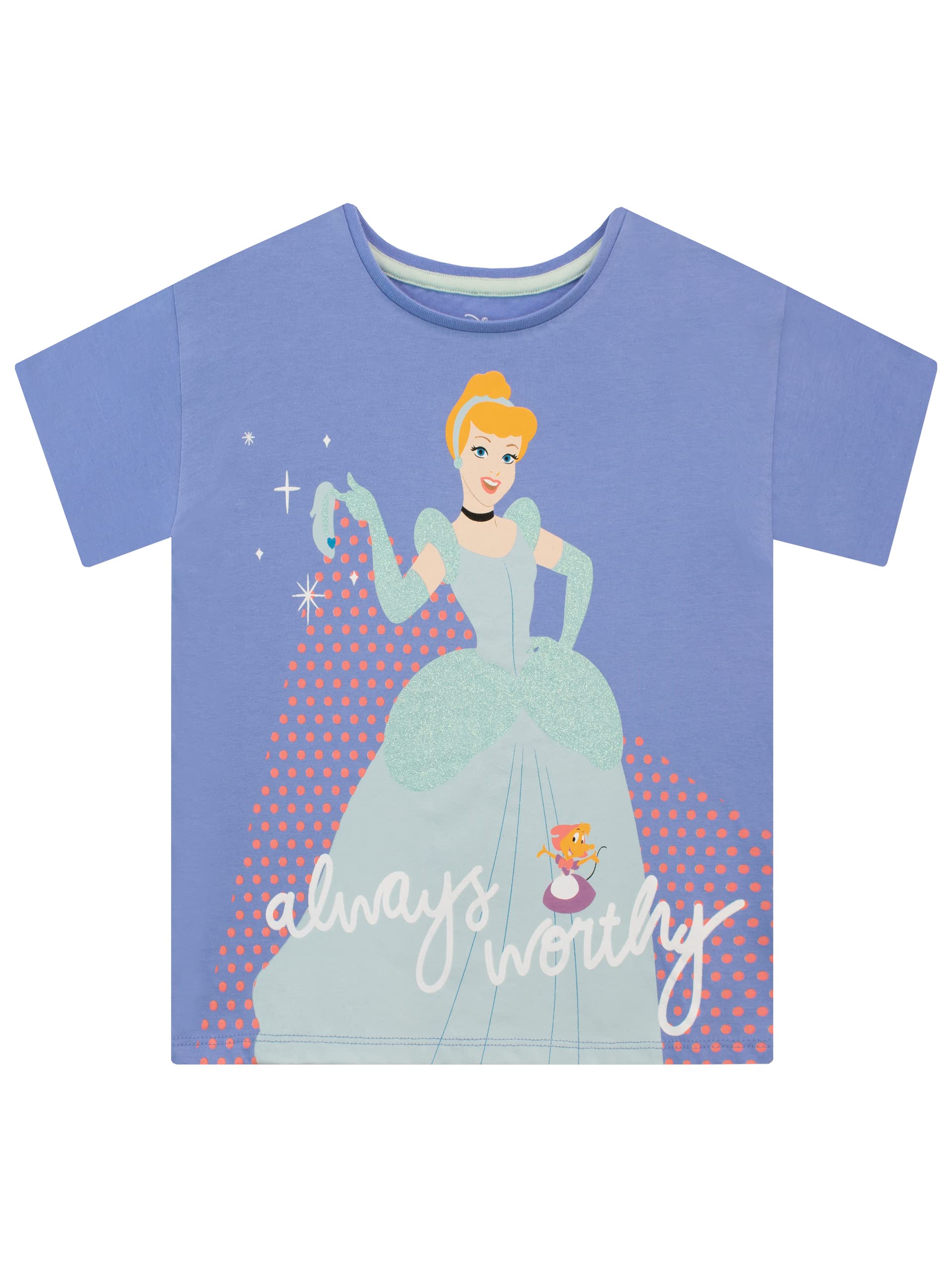 Disney Maglietta per Ragazze Cinderella Blu 3-4 Anni
