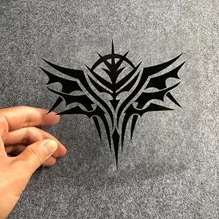 対応機動戦士ガンダム 車ステッカー シール 反射ステッカー ジオン ファントム レイヴン シリーズ 車貼 装飾 防水 スーツケース 白/黒 壁紙 痛車 DIY装飾 日常用 英語 かっこいい プレゼント (黒,13*12CM) [並行輸入品]
