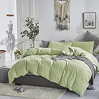 Vista 58 de CLOTHKNOW Juego de edredón de 3 piezas de color marrón caramelo, tamaño individual/individual XL, color terracota suave, color óxido con 2 fundas