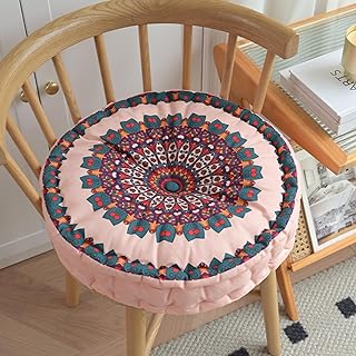 MOJUN Boho Floor Pillows Cushion, 17Round Meditation Floor Pillow Seatin...