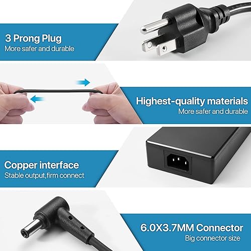 Miniatura 5 de Cargador de CA de 180 W apto para Asus Tuf Gaming F15 FX505D FX505DD FX505DT FX505DU FX505DY FX505G FX505GT FX505GD FX505GE FX505GM FX505 FX506