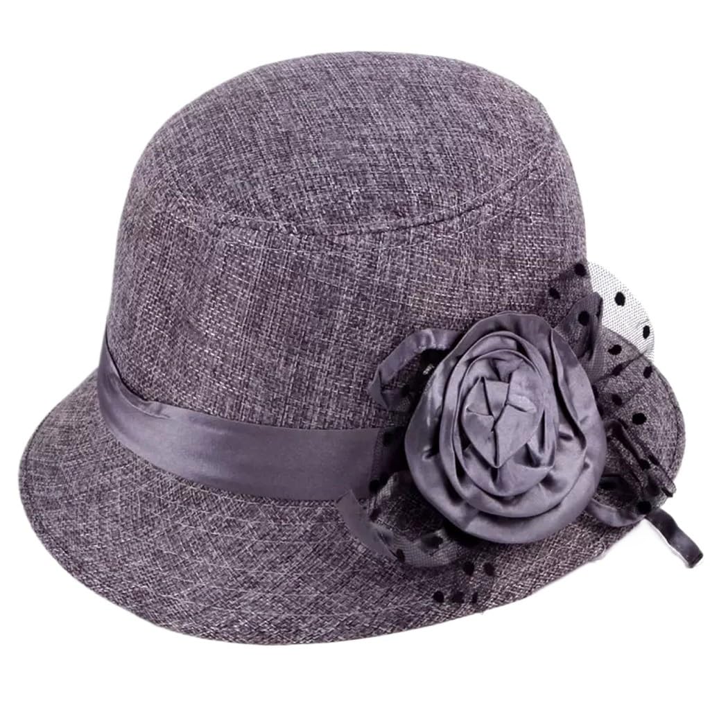 Chapeau femme lin de qualité supérieure coloris argento pour style raffiné