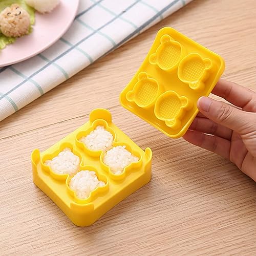 Miniatura 7 de Moldes de bolas de arroz para niños, moldes de sushi para moldear arroz, moldes de onigiri, molde de repujado de sushi, accesorios de caja bento,