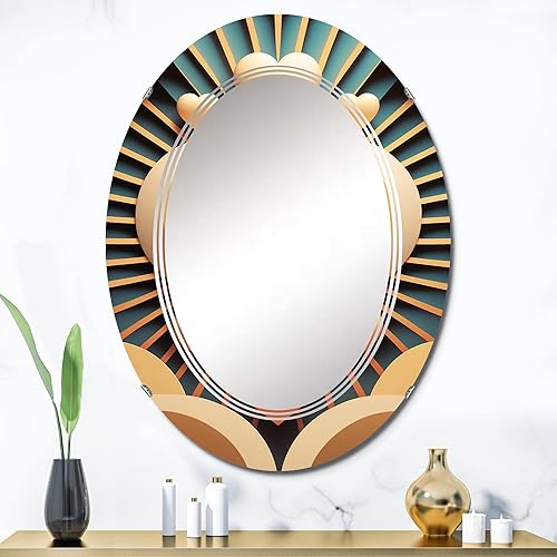 Miniatura 6 de DesignQ Espejo de tocador con corazón dorado brillante y contemporáneo IV, espejo de baño, espejos de pared para sala de estar, dormitorio, espejo