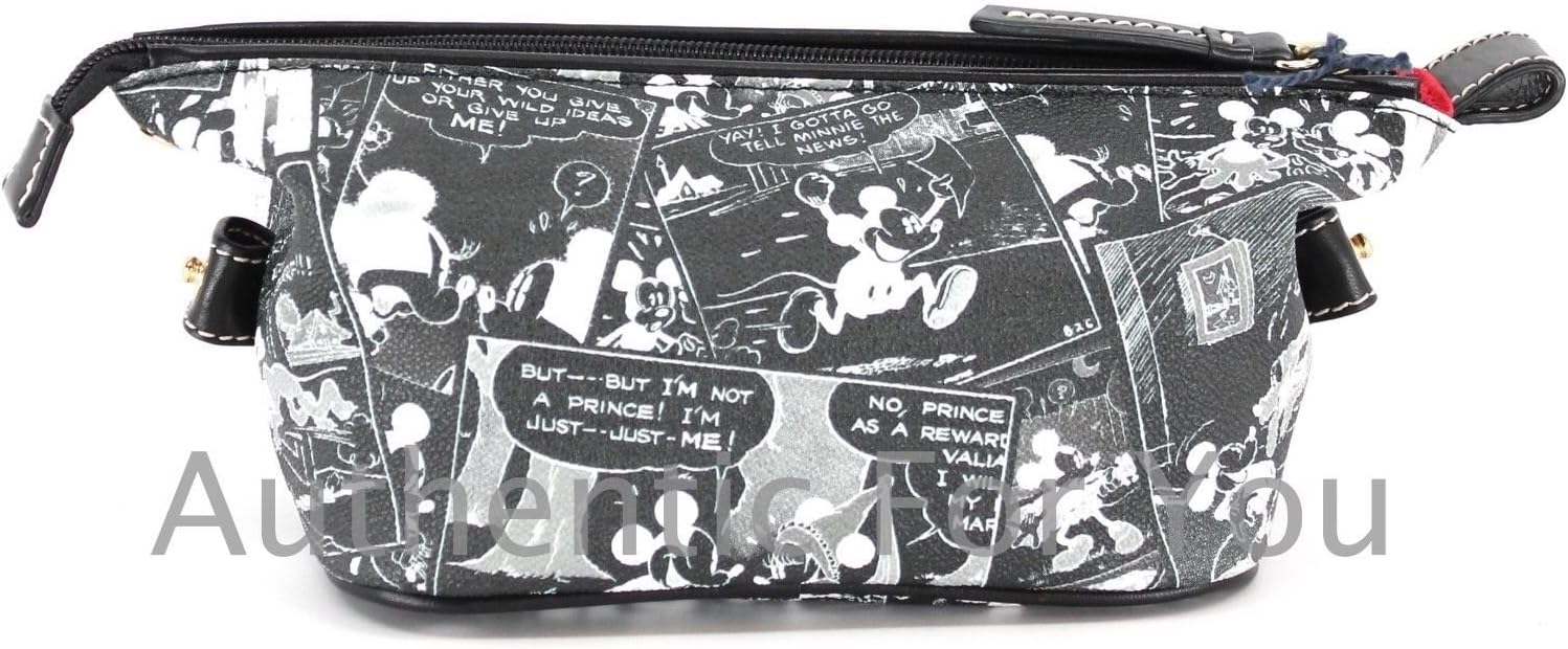 Disney Dooney & Bourke Comics Strip Cosmetic Pouch Bag - Mickey Minnie Film Negative