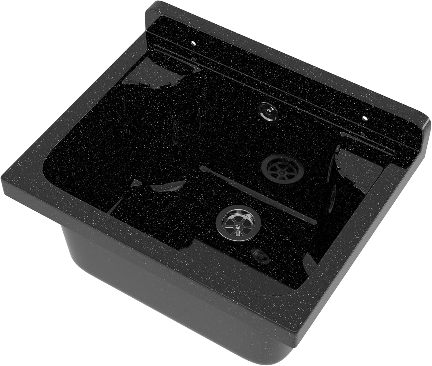 Évier extérieur Buanderie Lavabo extérieur siphon polypropylène noir GRANITAN