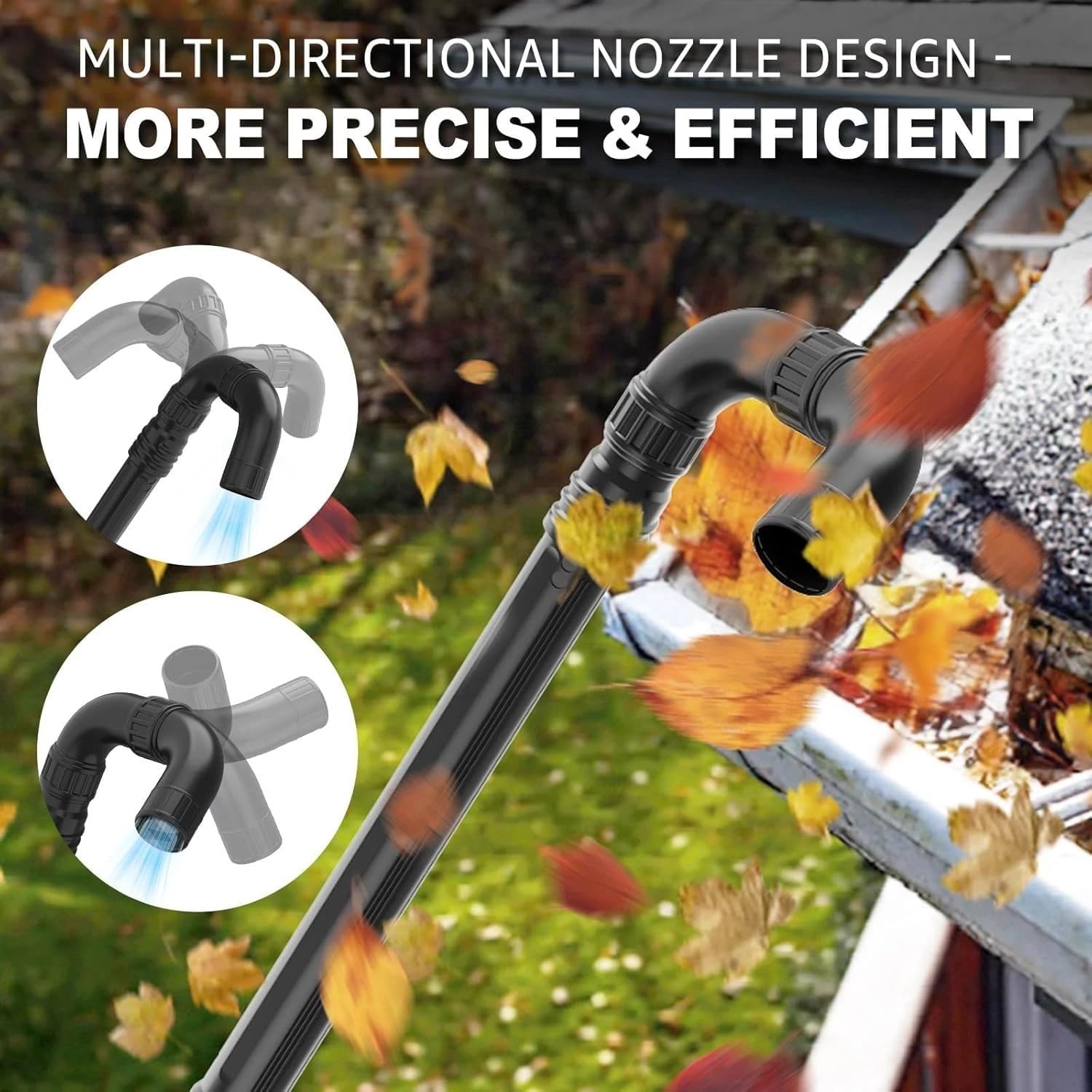 Gutter Cleaning Kit Leaf Blower Nozzle Extension Attachment, Replacement for EGO OEM