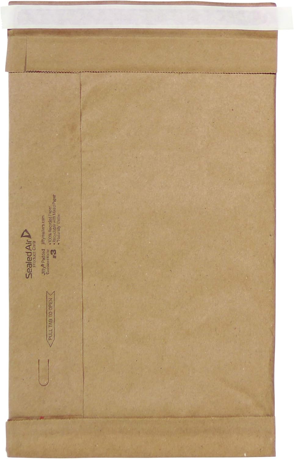 Sealed Air Jiffy Padded Shipping Mailers, Case of 100, Self Seal Heavy Duty Recycled Cushioned Mailing Envelope, #3-8.5" x 14.5", Kraft