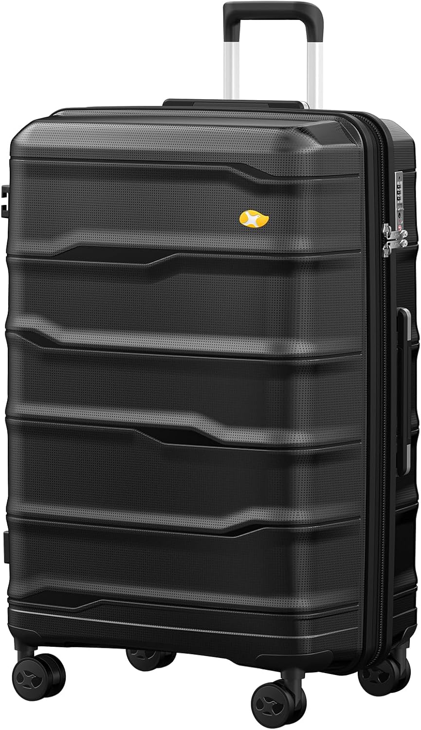 MGOB 28 Inch Luggage with Spinner Wheels, Large Hard Shell Suitcase, Lightweight PP