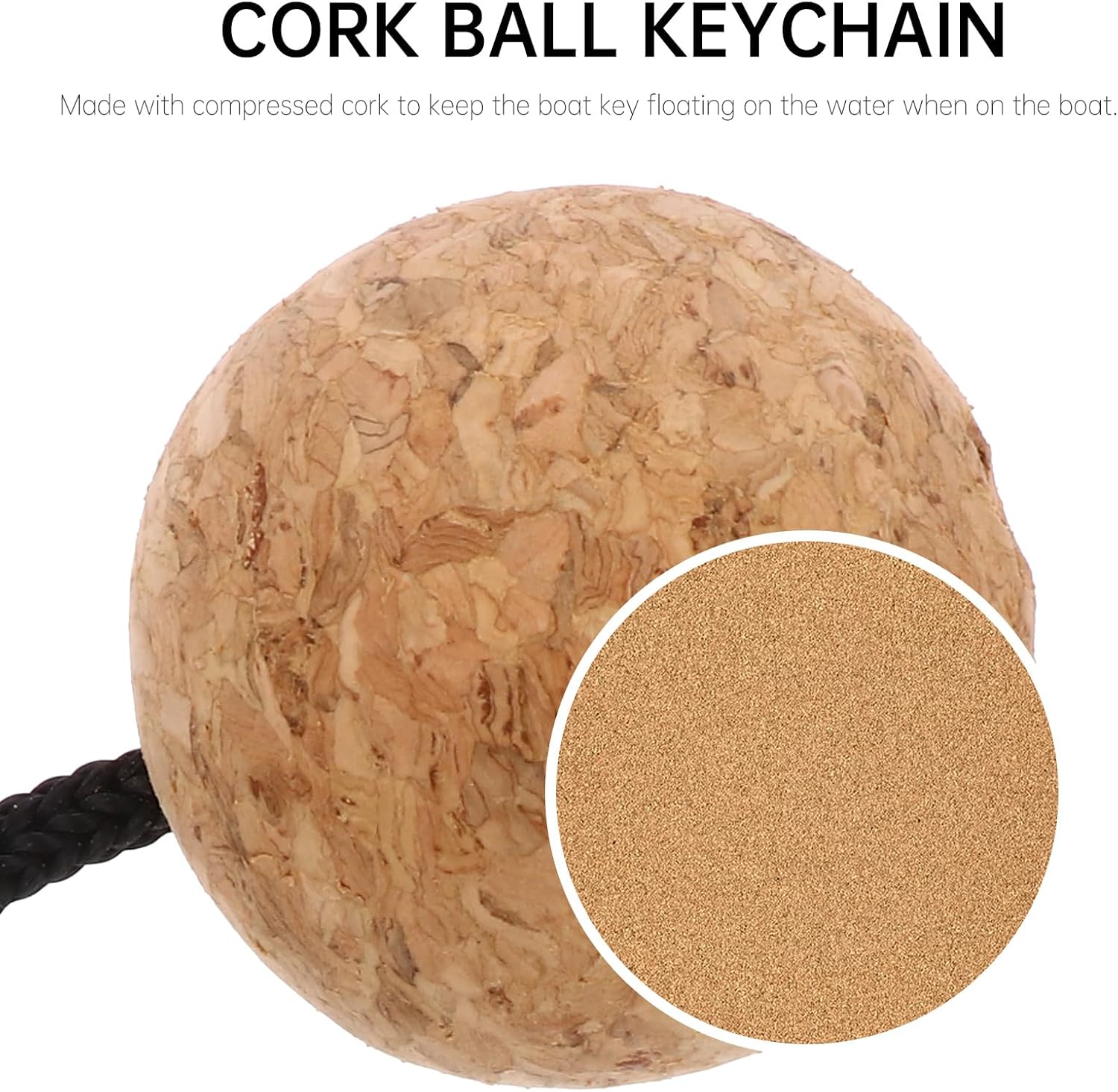 Toddmomy 2pcs Floating Cork Keyring Float Keychain Essential Boat Accessories for Kayaking Boating Fishing and Remote Control Boats Lightweight Design
