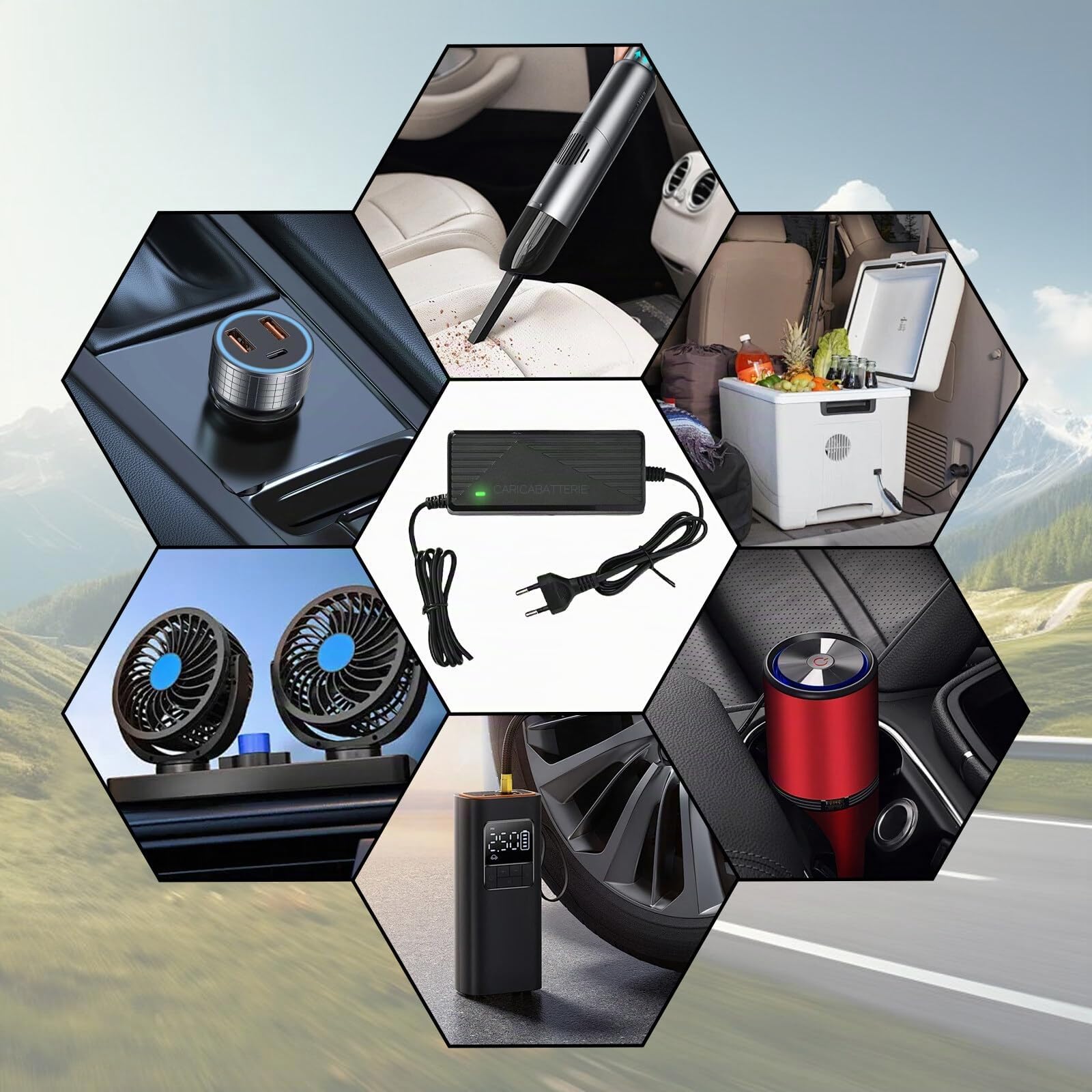 Adattatore di alimentazione auto 220V a 12V 10A 120W convertitore tensione accendisigari inverter