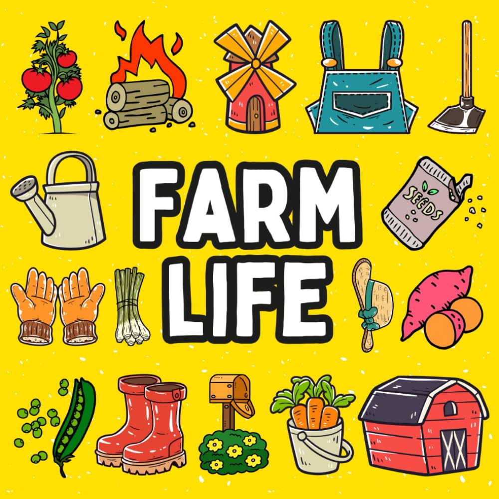 Farm Life Coloring Book Bold and Easy Designs for Both