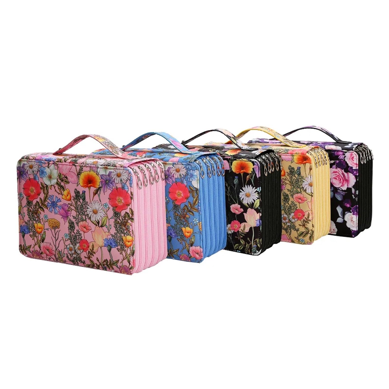 Stiftetasche Federmäppchen mit 250 Fächern, Federmäppchen for die Schule, großes Fassungsvermögen, Stifttasche, ästhetische Schreibwarenbox, Organizer mit 5 Fächern(Style 03)