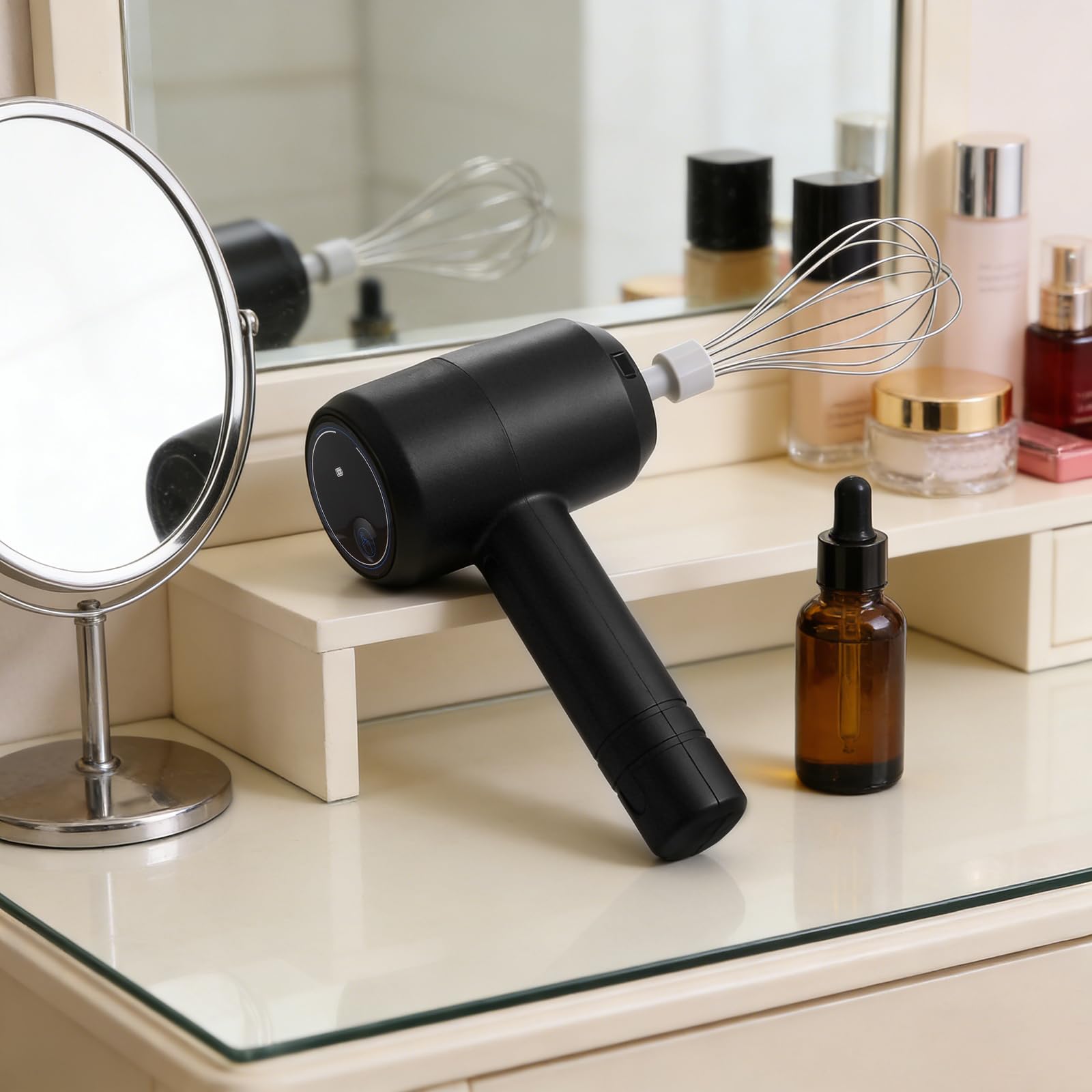 Mipcase Miscelatore Elettrico per Tinture per Chioma 20W Ricaricabile senza Fili Frusta Automatica per Uso Domestico e Salone Professionale