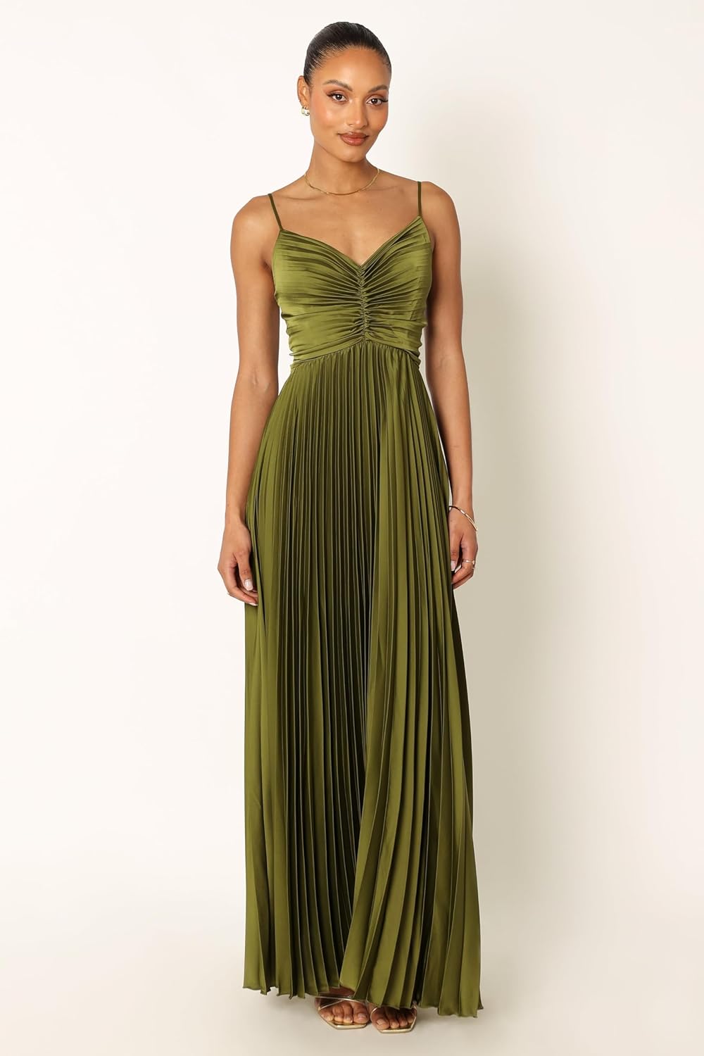 Petal & Pup Womens Naira Pleated Maxi Dress - Image 6