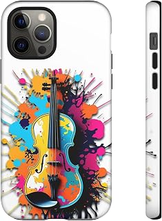 Vibrant Violin Phone Case, Colorful Music Lover Gift, Durable Tough Cases for Musicians, Artistic Phone Cover, Violinist