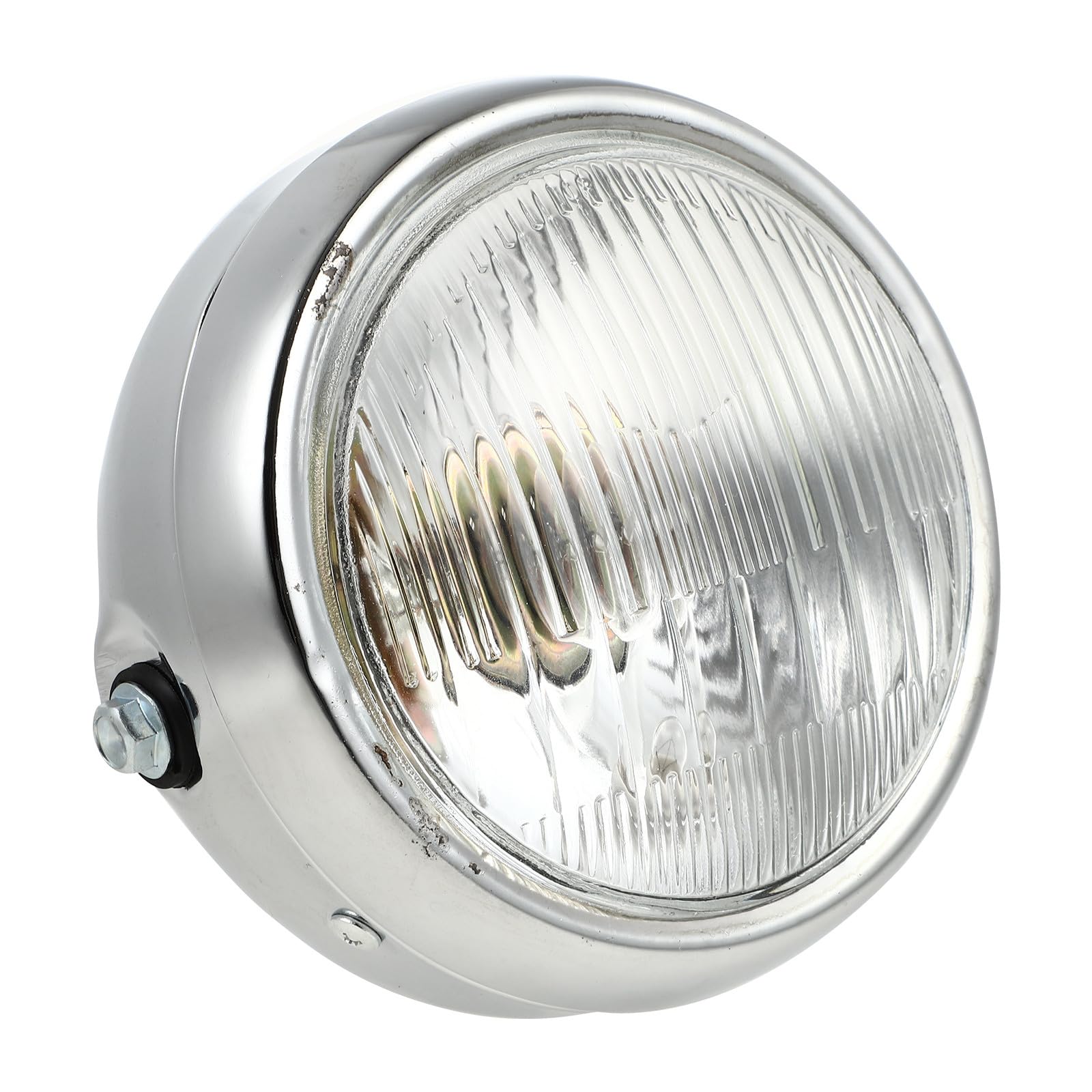 Faro delantero redondo retro de hierro impermeable para moto 8