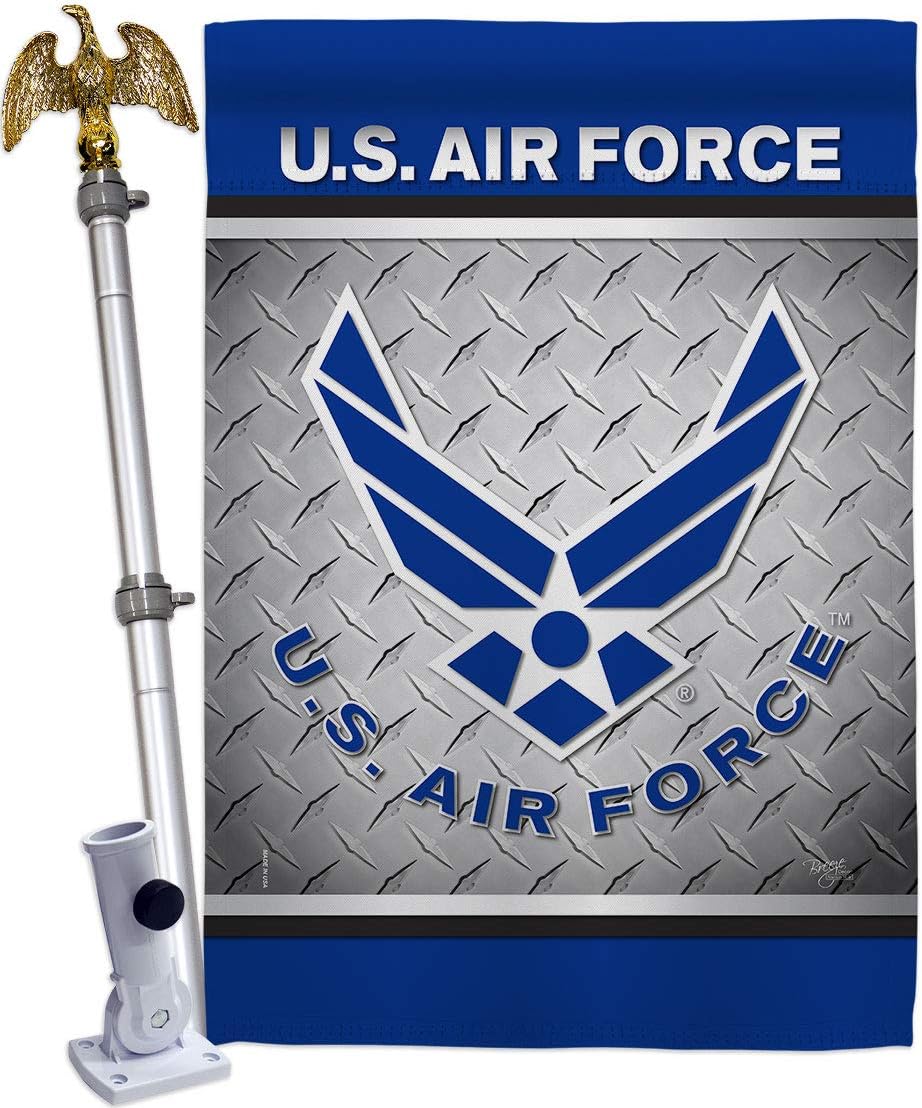Air Force US House Flag Armed Forces USAF United State American Military Veteran Retire Official Small Decorative Gift Yard Banner Double-Sided Made In USA 28 X 40