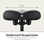 Schwinn Comfort Bike Seat, Quilted or Foam Padded Bike Saddle, Various Styles, Weather-Resistant Cover, Easily Attaches to Most Standard Seatposts