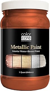 Metallic Paint – Satin Copper, 1 Quart (Pack of 1) | Water-Based Low-Odor Paint for Walls, Fixtures, Furniture, Décor, Accents & Crafts