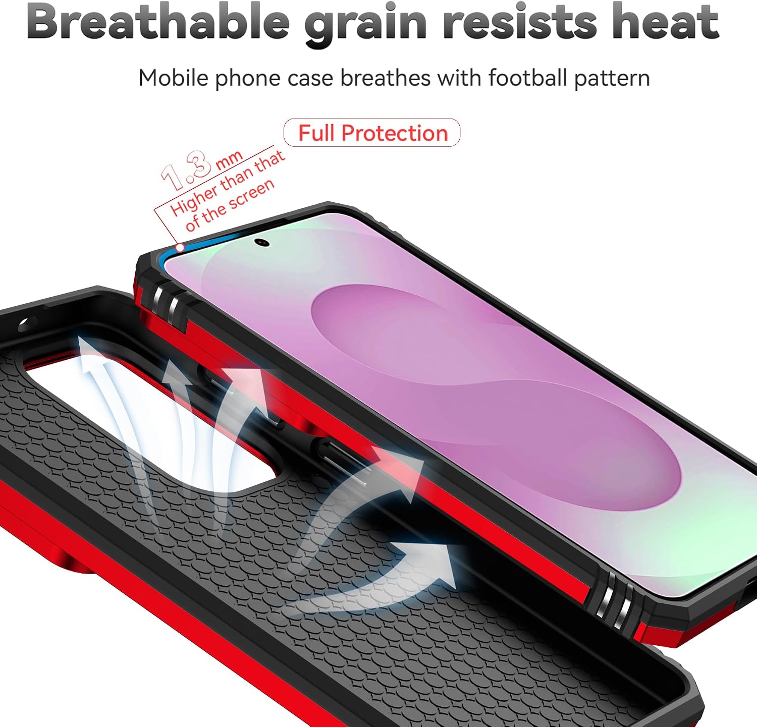 SunStory Phone Case for Samsung Galaxy S26 Case with HD Screen Protector & Kickstand & Slide Camera Cover,Phone Case for Galaxy S26, Red