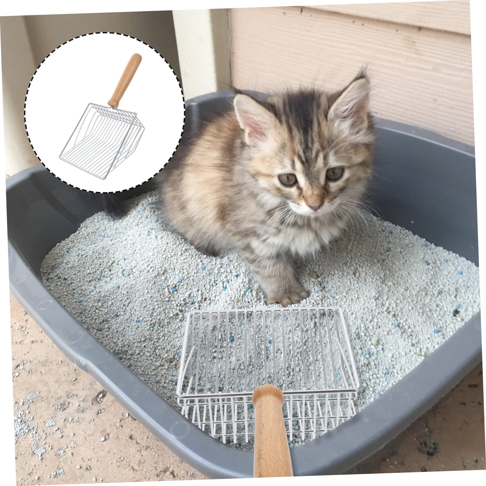 Paletta per lettiera per Gatti, 1 pulitore for Gatti Robusto e Compatto con Impugnatura Antiscivolo, Durevole for l'igiene la Pulizia degli Animali Domestici in casa