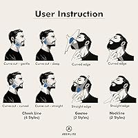 Vista 3 de Aberlite ClearShaper 3.0 - Kit moldeador de barba con dos lápices de barbero - Herramienta de moldeado premium - 100% transparente Muchos estilos