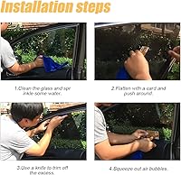 Vista 5 de Parasoles laterales para ventanas de coche, 4 piezas de películas adhesivas de sujeción estática, protector de rayos UV y privacidad, reutilizables