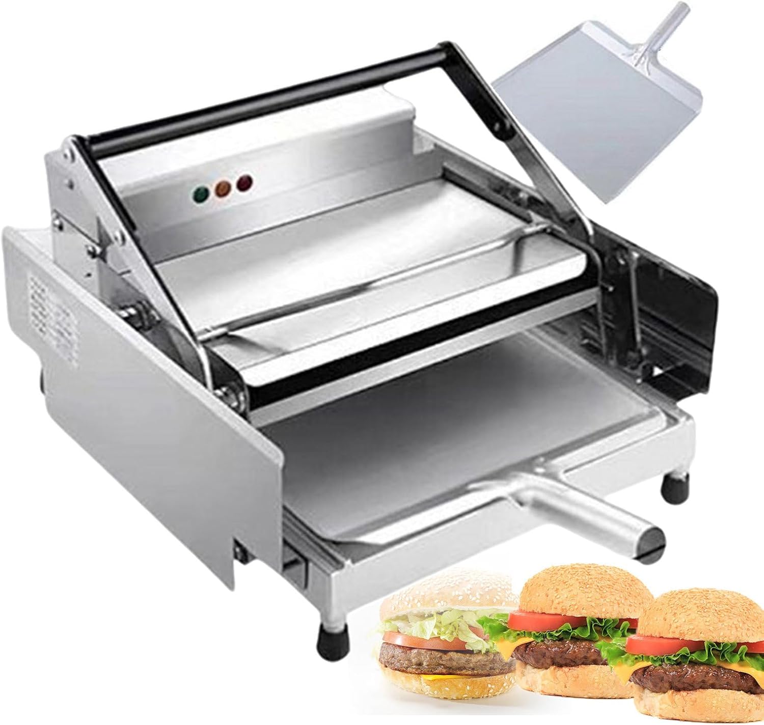 Automatic Grilled Hamburger Bread Machine,Double-Layer Baking Heating Hamburger Stove Electric Bread Toaster,for Home Kitchen Restaurant