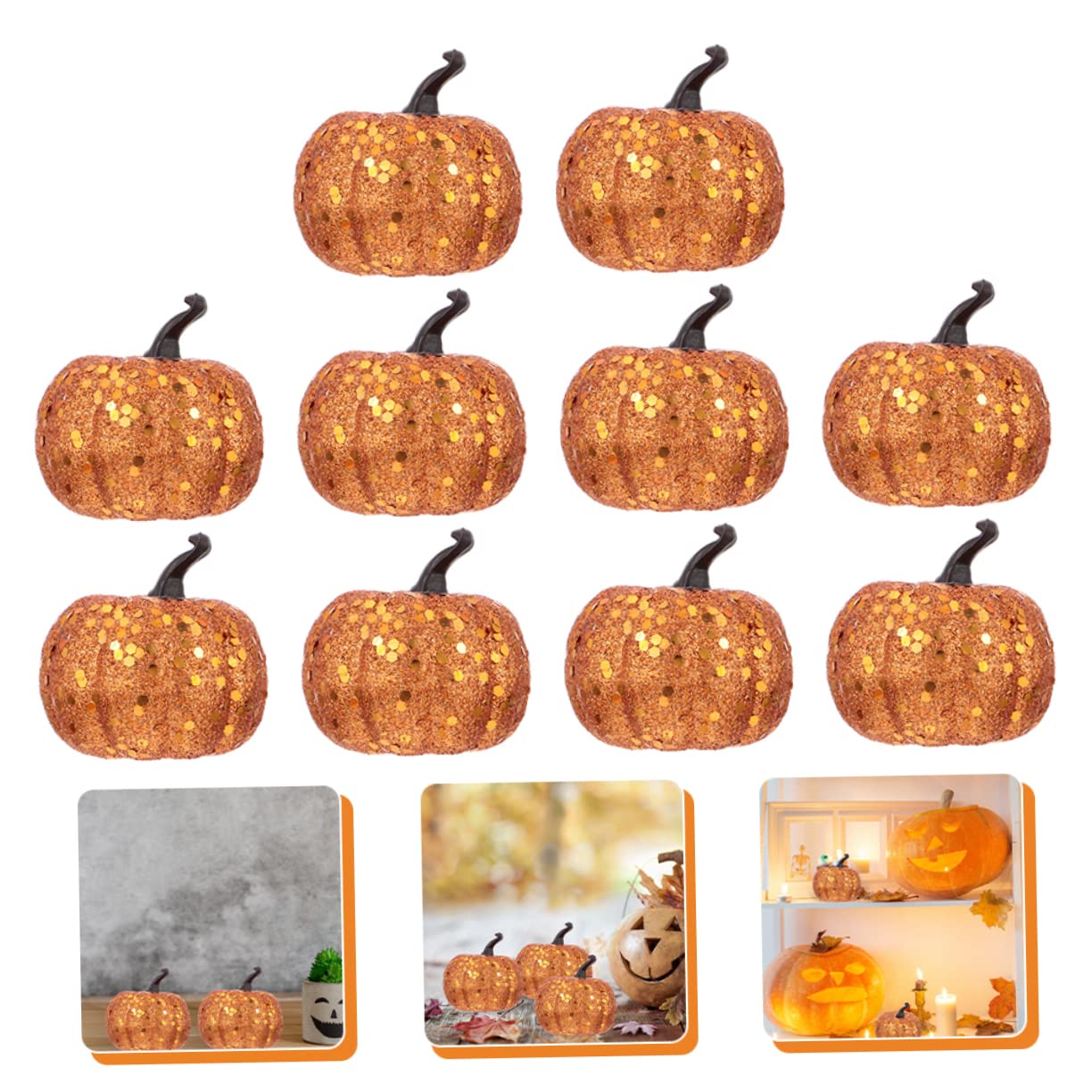 40stücke Künstliche Kürbis-Dekoration Für Halloween Herbst Vielseitig Einsetzbar Für Tischdekoration Erntefest Party Persönliche Sammlung