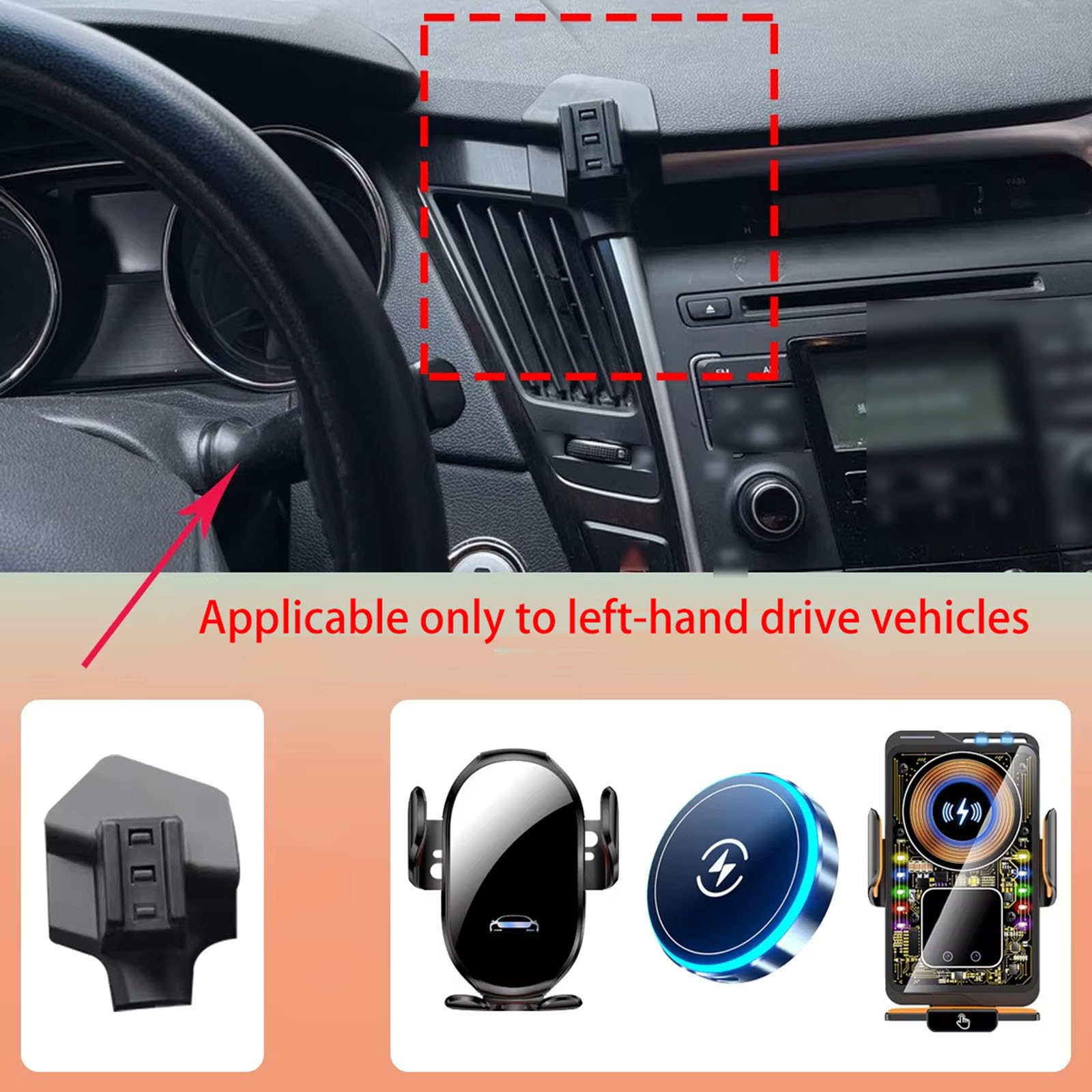 Soporte Móvil Coche para Hyundai Sonata YF 2011-2014, LHD Soporte para teléfono de Coche