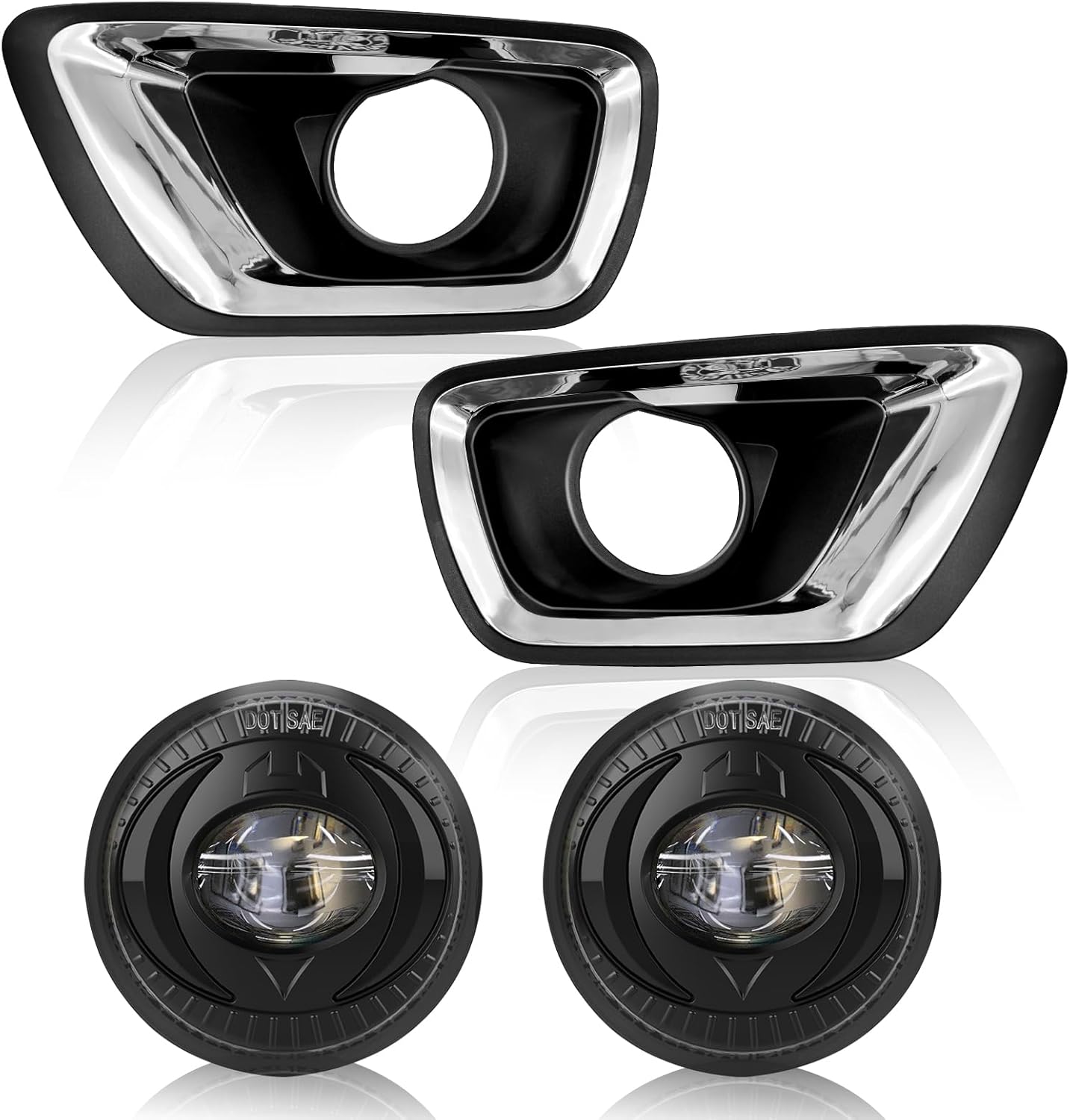 LED Fog Lights Compatible with 2015 2016 2017 2018 2019 Chevy Colorado, A Pair of Front Bumper Driving Fog Lamps with Wiring Harness and Switch Clear Lens