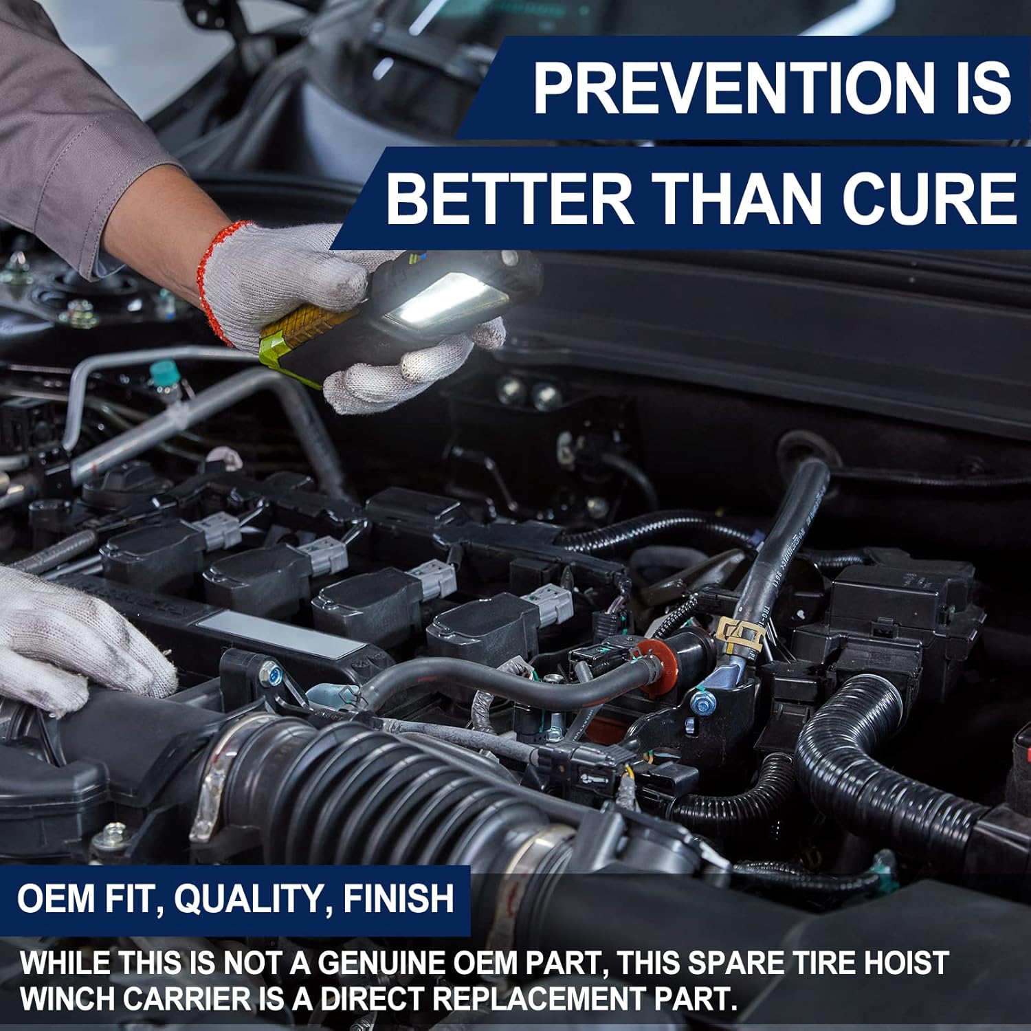 Spare Tire Hoist Winch Carrier Holder Replacement for 2001-2018 Chevrolet Tahoe and GMC Yukon 2001-2014 Suburban 1500 2500 2007-2013 Chevy Avalanche 2002-2018 Cadillac Esclade 924-517