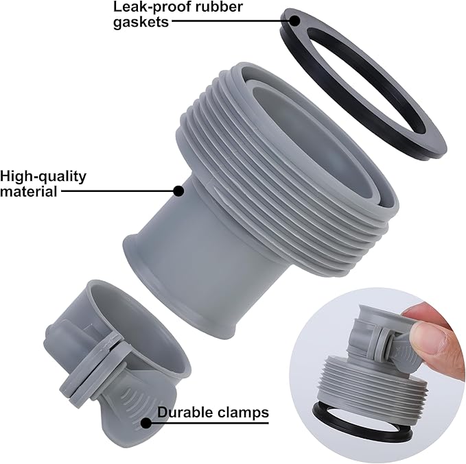 Adaptador de manguera tipo B para piscina 4 piezas miniatura 4
