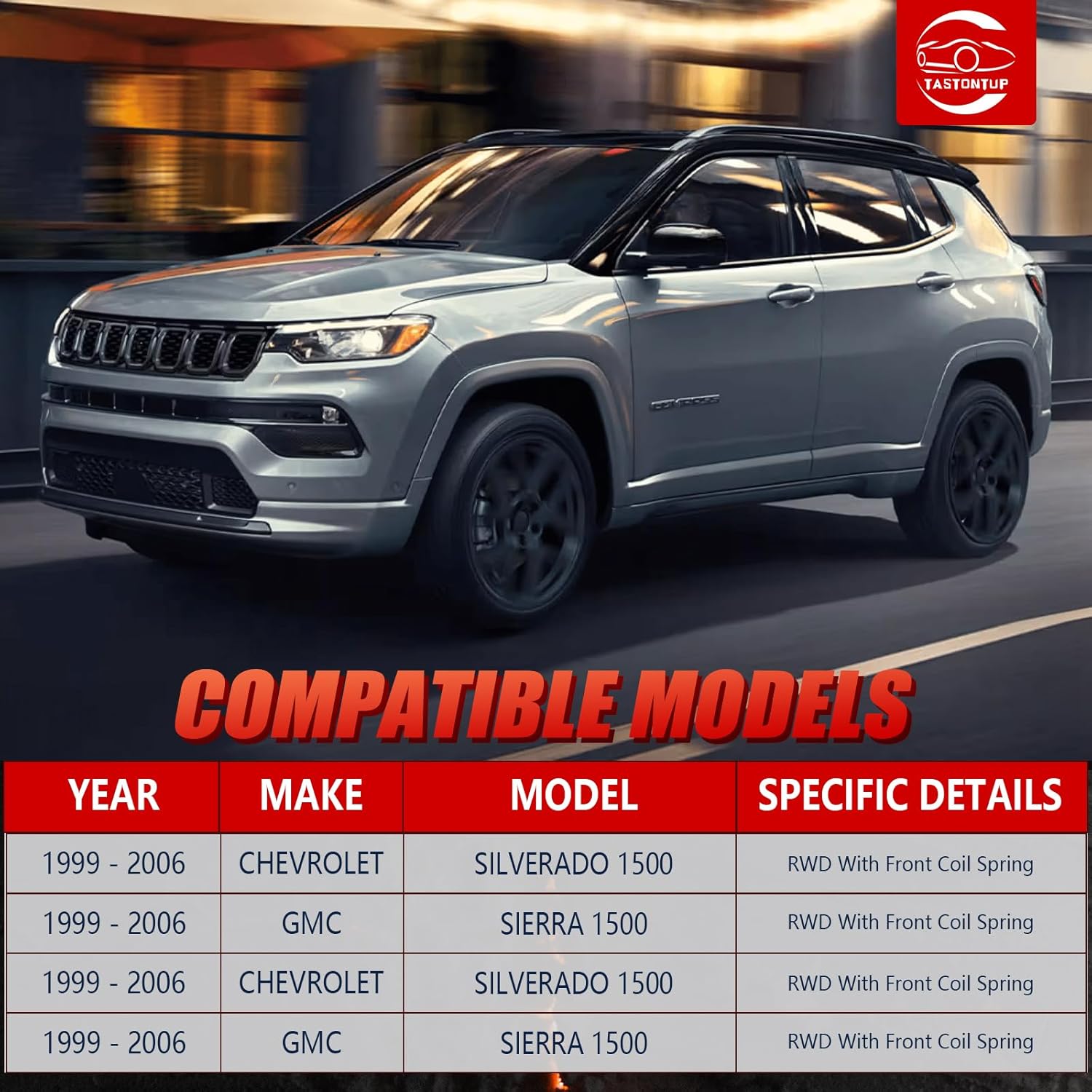 2pc Front Lower Control Arms w/Ball Joints for 07-17 Dodge Caliber Jeep Patriot Compass, Lower Control Arms w/Ball Joint Replacement MS25188 MS25189 (K620066 K620065) - PU Bushing Upgrade, Red