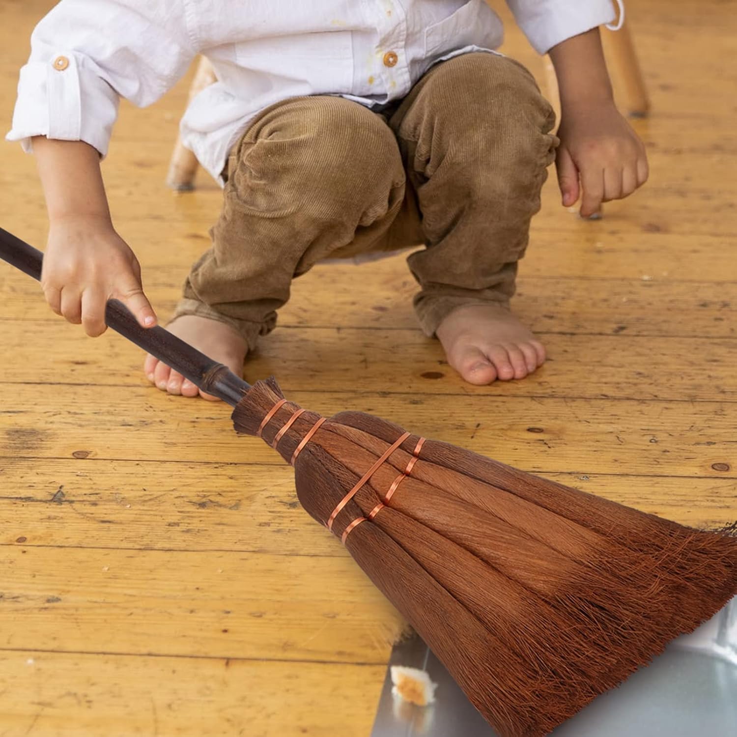 Zerodeko 1pc Children's Broom Blender Handheld Small Thai Broom Barn Multifunctional Cleaning Brush Dirt Dust Retro Decor Heavy Duty Cleaning Lobby Bamboo Floor Props Baby