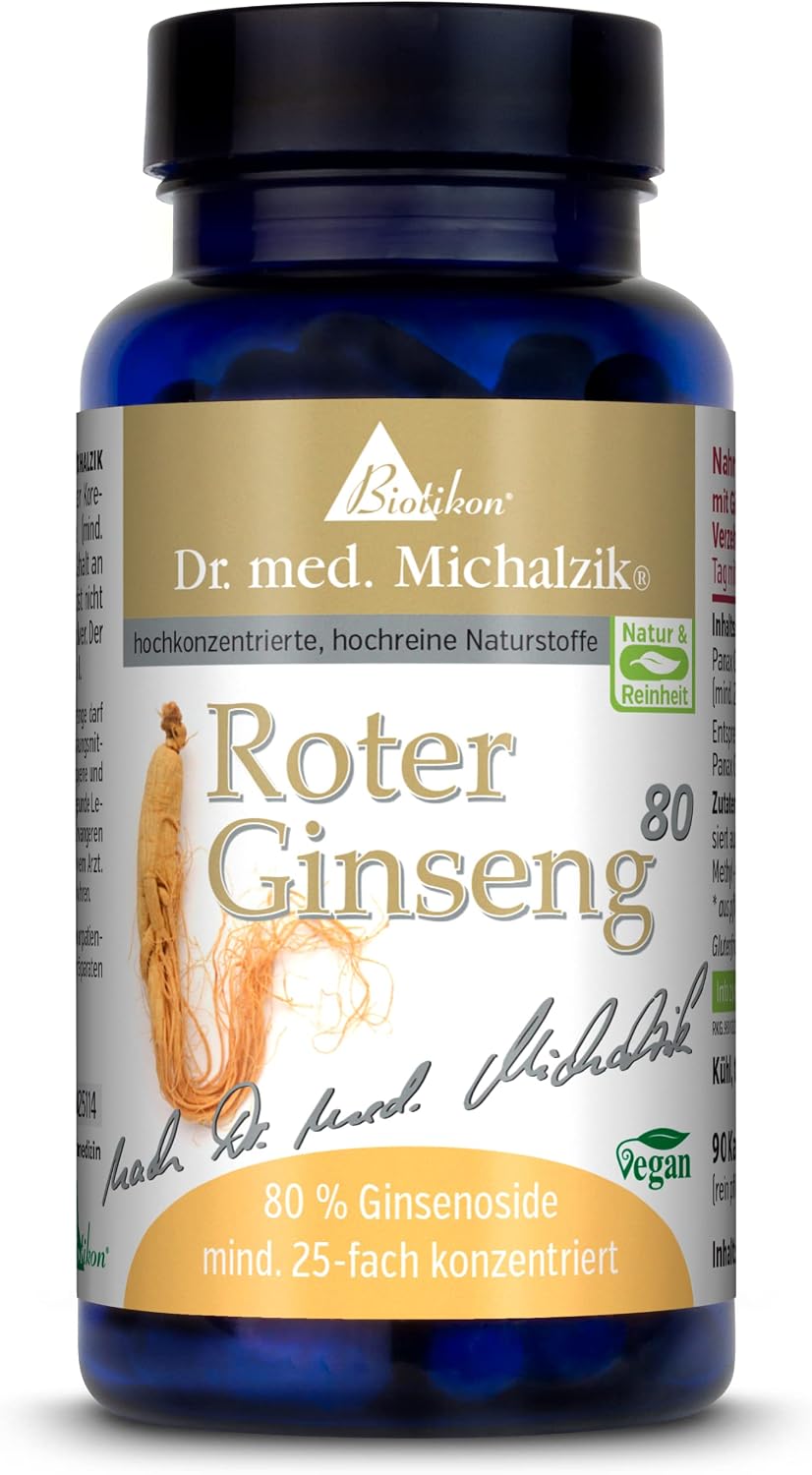 Ginseng according to Dr. Michalzik 300 mg Panax ginseng extract 90 capsules 300 mg Panax ginseng extract own German production without additives