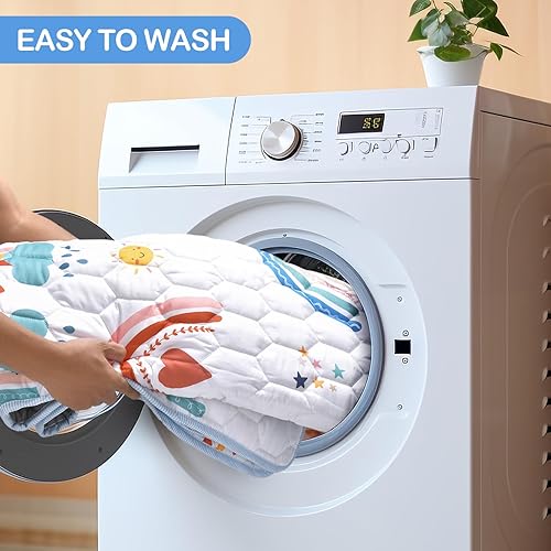 Miniatura 5 de KIDFRID Alfombrillas de juego prémium para bebé, tapete de juego de 50 x 50 pulgadas para corral de juegos, tapetes de juego inodoros para bebés y