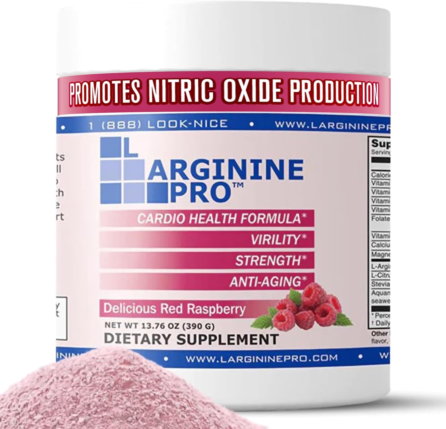 L-ARGININE PRO Nitric Oxide Supplement 5,500mg + 1,100mg L-Citrulline | Pre-Workout Powder Drink Mix for Blood Flow, Energy, Endurance, Circulation & Heart Health | for Athletes & Active Lifestyles