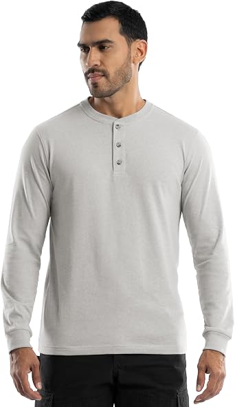Wrangler Mens Jersey Knit Long Sleeve Henley T-Shirt