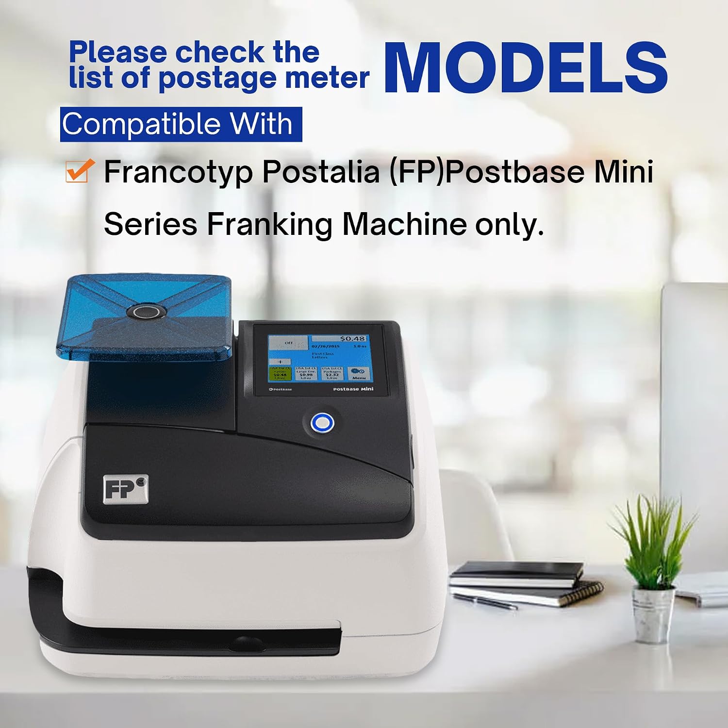 PMIC10 Ink Cartridge High Yield Replacement for Compatible FP Francotyp Postalia Postbase Mini Series Franking Machine Fluorescent Red Postage Meters Ink Only